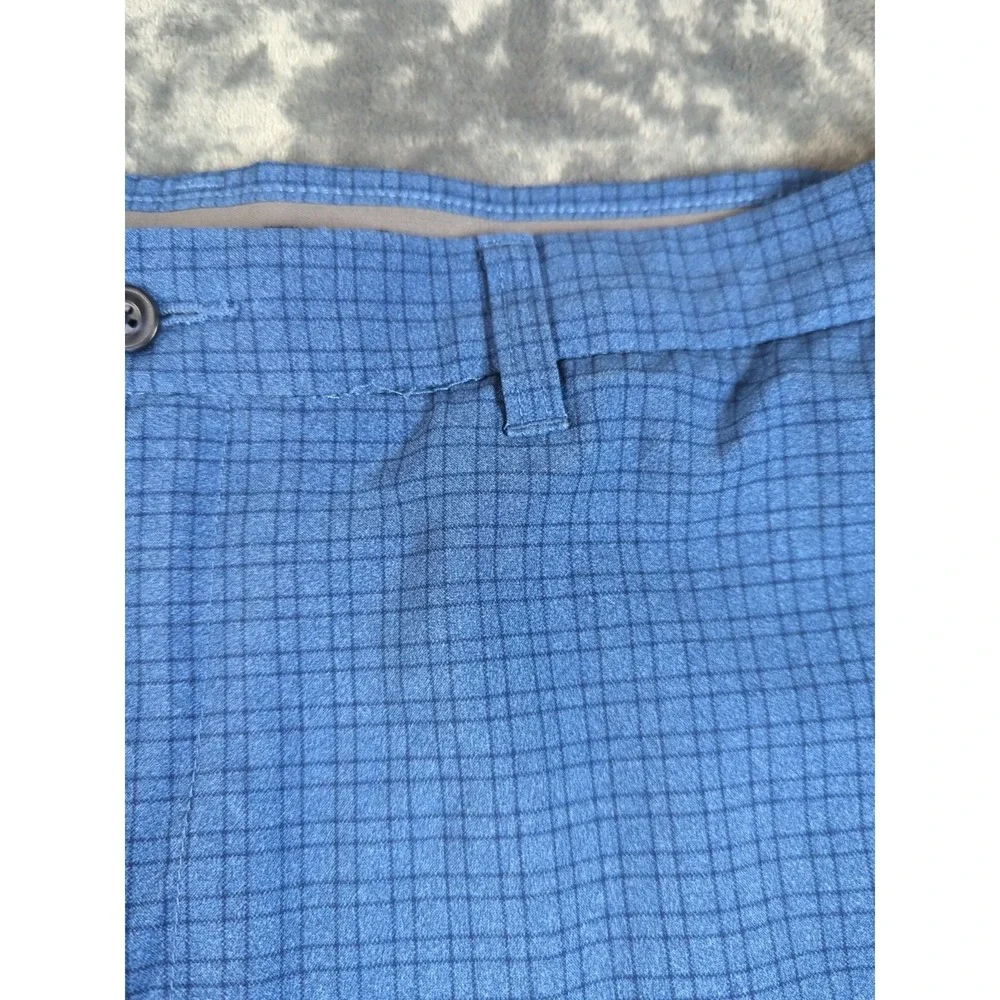 PGA Tour Blue Plaid Golf Shorts, Men's Size 36